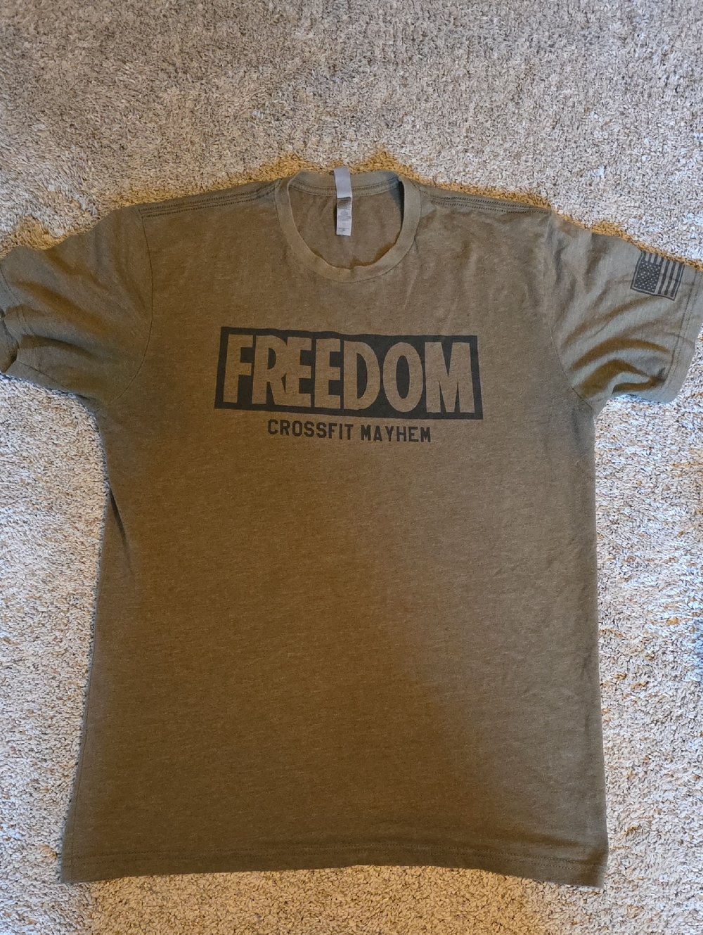 CrossFit Mayhem "Freedom" Tee, Olive Green